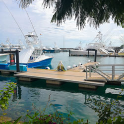 Fishing boat in boat dock